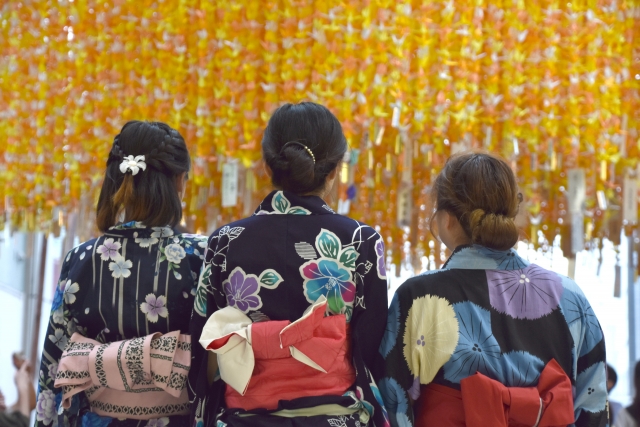 浴衣を紺